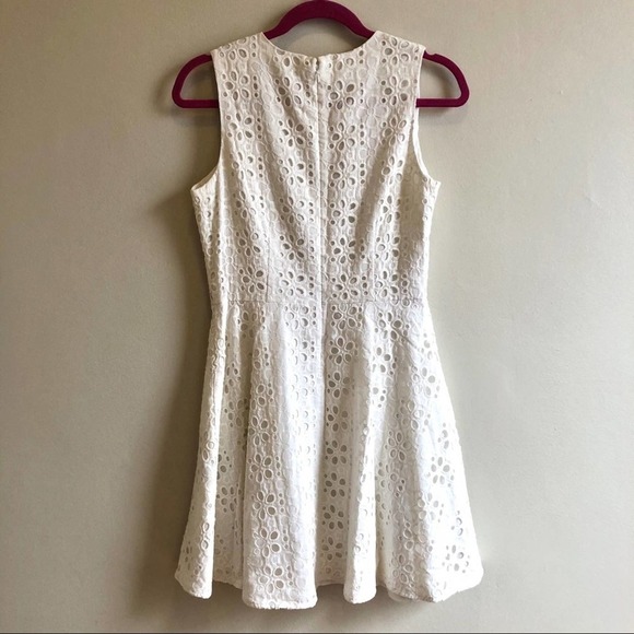 Cynthia Steffe Hailey Floral Eyelet Dress White, Size 6 - Picture 3 of 7